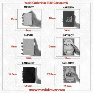  Hediyelik Seccade, Kadife Yasin (İsme Özel), İnci Tesbih, Asetat Kutulu (26×23) İslami Set-Vizon