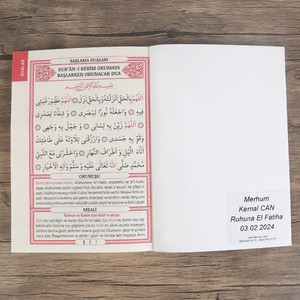  Yasin Kitabı 10 Adet Çanta Boy(12x16 80 Sayfa) İsme Özel Etiketli Mevlüt İçin-Bordo