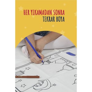  Boyamalı Yıkanabilir Eğitici Dini Oyuncak Çocuk Seccade Seti Silindir Kutu -Kırmızı