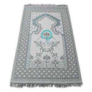 Ekonomik Çanta Boy Yasin, Seccade, Pamuklu Şal, Tesbih, Zikirmatik, Süslemeli Asetat Kutulu (23*26 cm -475gr)-Mavi