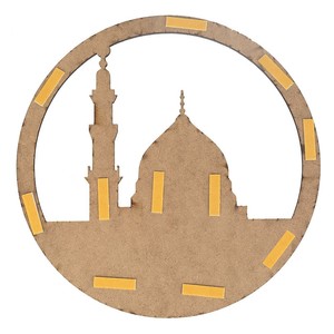 Kabe i Muazzama  Ravza ı Mudahhara ve Mescidi Aksa Üç Mescid Gold Pleksi Üçlü Takım Duvar Süsü  (30*30 cm)