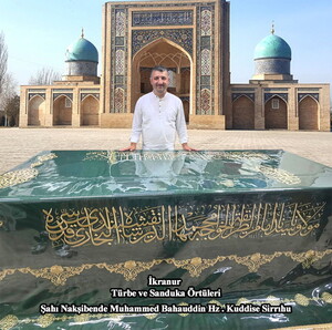  Şah-ı Nakşibendi Muhammed Bahauddin Hz. Kuddise Sırruhu Buhara / Özbekistan Puşide Türbe Tabut Örtüsü