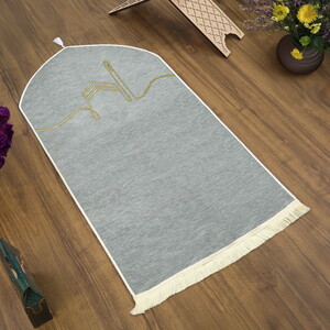  El Kuba Lüks Astarsız Biyeli Seccade Gri (66X125cm) 565 gr