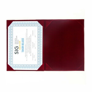  İcazetname Termo Floklu Cilt Bordo (24X31cm)