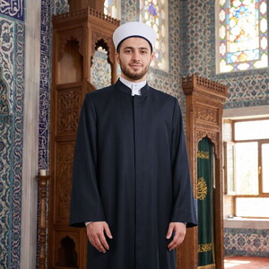  Suyuti Namaz ve İmam Cübbesi Uzun Koyu Lacivert Enderun Model