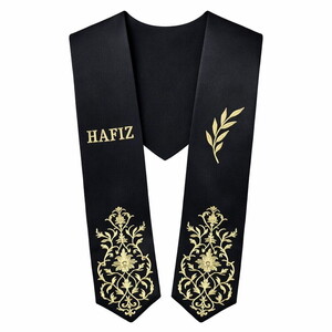  Bayan Hafızlık İcazet Merasim Ecrin Ferace Abaya Siyah Elbise