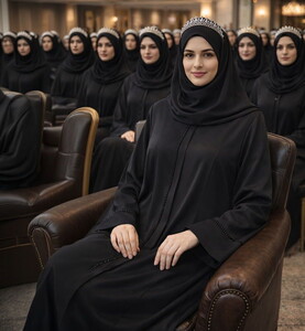  Bayan Hafızlık İcazet Merasimi Azra Ferace Abaya Siyah Elbise-Taşlı Model