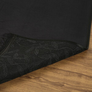  Soft Yumuşak Kadife Peluş Seccade Siyah 80 x 120 cm - 1100 gr