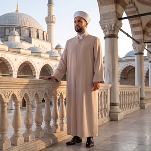  Yazlık Kuduri Namaz ve İmam Cübbesi Uzun Vizon Enderun Model