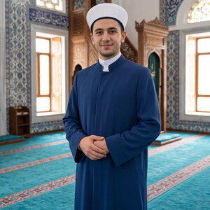  Yazlık Mansur Namaz ve İmam Cübbesi Uzun Lacivert Enderun Model