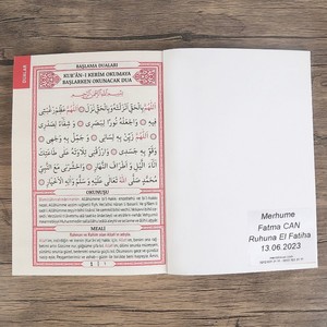  Yasin Kitabı 10 Adet Çanta Boy(12x16 80 Sayfa) İsme Özel Etiketli Mevlüt İçin-Gold