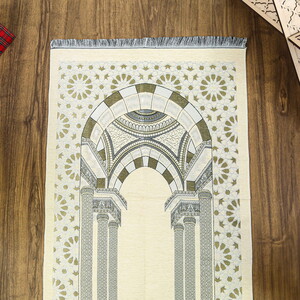  Medine Lüks Şönil Seccade Krem (66x116cm) 520 gr
