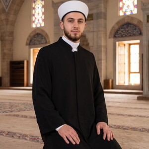  Yazlık Semmasi Namaz ve İmam Cübbesi Uzun Siyah Enderun Model