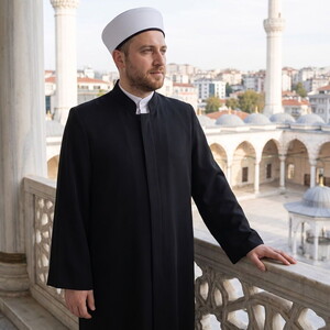  Yazlık Semmasi Namaz ve İmam Cübbesi Uzun Siyah Enderun Model