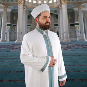  Yazlık Feyruz İmam Cübbesi Beyaz