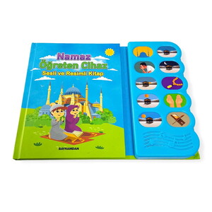  Namaz Öğreten Cihaz Resimli Kitap Seti Mavi -64 Sayfa